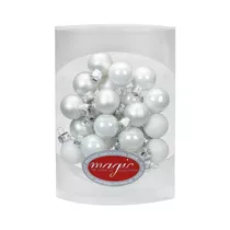 Inge's Christmas Decor - Kugel 2 cm, Glas, 25 Stk., Just White