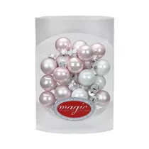 Inge's Christmas Decor - Kugel 2 cm, Glas, 25 Stk., Noble Rose