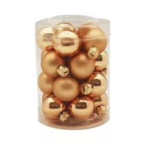 Inge's Christmas Decor - Kugel 3 cm, Glas, 20 Stk., brokatgold glanz/matt