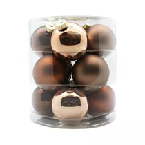 Inge's Christmas Decor - Kugel 8 cm, Glas, 12 Stk., Elegant Lounge