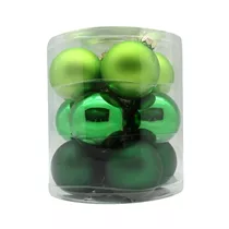 Inge's Christmas Decor - Kugel 8 cm, Glas, 12 Stk., Evergreens