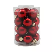 Inge's Christmas Decor - Kugel 3 cm, Glas, 20 Stk., chianti glanz/matt