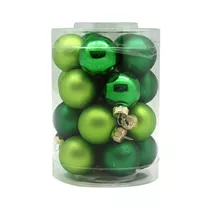 Inge's Christmas Decor - Kugel 3 cm, Glas, 20 Stk., Evergreens