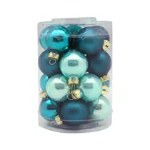 Inge's Christmas Decor - Kugel 3 cm, Glas, 20 Stk., Green Emerald