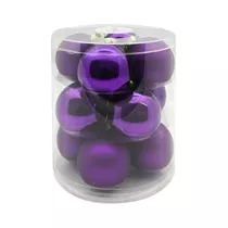 Inge's Christmas Decor - Kugel 8 cm, Glas, 12 Stk., Mystic Violet
