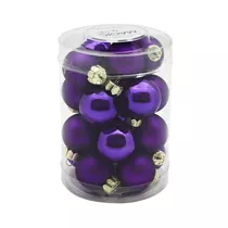 Inge's Christmas Decor - Kugel 3 cm, Glas, 20 Stk., Mystic Violet