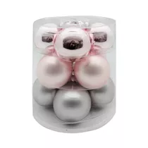 Inge's Christmas Decor - Kugel 8 cm, Glas, 12 Stk., Soft Simplicity