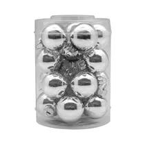 Inge's Christmas Decor - Kugel 3 cm, Glas, 20 Stk., silber glanz