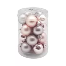 Inge's Christmas Decor - Kugel 3 cm, Glas, 20 Stk., Soft Simplicity