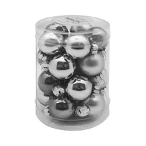 Inge's Christmas Decor - Kugel 3 cm, Glas, 20 Stk., Touch of Grey
