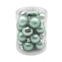 Inge's Christmas Decor - Kugel 3 cm, Glas, 20 Stk., Winter Jade