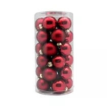 Inge's Christmas Decor - Kugel 4 cm, Glas, 30 Stk., chianti glanz/matt