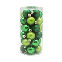 Inge's Christmas Decor - Kugel 4 cm, Glas, 30 Stk., Evergreens