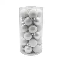 Inge's Christmas Decor - Kugel 4 cm, Glas, 30 Stk., Just White