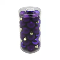 Inge's Christmas Decor - Kugel 4 cm, Glas, 30 Stk., Mystic Violet