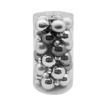 Inge's Christmas Decor - Kugel 4 cm, Glas, 30 Stk., Touch of Grey