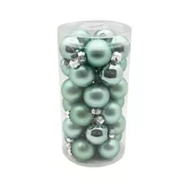 Inge's Christmas Decor - Kugel 4 cm, Glas, 30 Stk., Winter Jade