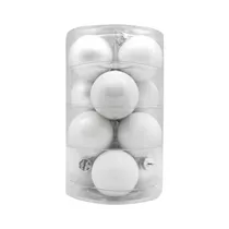Inge's Christmas Decor - Kugel 6 cm, Glas, 12 Stk., Just White