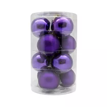 Inge's Christmas Decor - Kugel 6 cm, Glas, 12 Stk., Mystic Violet