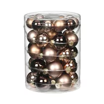 Inge's Christmas Decor - Kugeln 4 5 6 cm, Glas, 44 Stk., Elegant Lounge