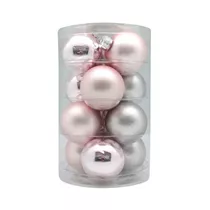 Inge's Christmas Decor - Kugel 6 cm, Glas, 12 Stk., Soft Simplicity