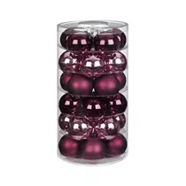 Inge's Christmas Decor - Kugel 6 cm, Glas, 30 Stk., Berry Kiss