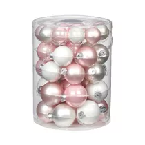 Inge's Christmas Decor - Kugeln 4 5 6 cm, Glas, 44 Stk., Noble Rose