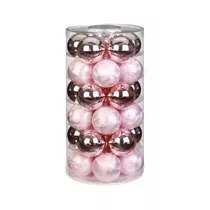 Inge's Christmas Decor - Kugel 6 cm, Glas, 30 Stk., light rose glanz/eislack