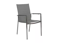Stern Stapelsessel - Lavagna Edelstahl mit Aluminiumarmlehnen anthrazit Stern Stapelsessel - Lavagna Edelstahl mit Aluminiumarmlehnen anthrazit