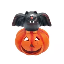 MAXPHIL living - Kürbis mit Fledermaus Windlicht 10x10x12,5 cm