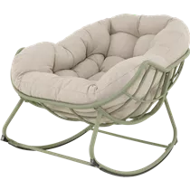 Aluminium beige - Schaukelstuhl Cozy 