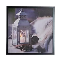 LED Indoor Canvas - Laterne Pelz 48X48Cm 1L