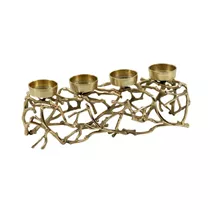 Werner Voß - Leuchter Äste mit 4 Kerzenhaltern Alu, gold-Finish, 60x35x16 cm Werner Voß - Leuchter Äste mit 4 Kerzenhaltern Alu, gold-Finish, 60x35x16 cm