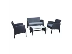 MAXPHIL living - Loungegruppe Venezia Komplettset 4-teilig - Anthrazit MAXPHIL living - Loungegruppe Venezia Komplettset 4-teilig - Anthrazit