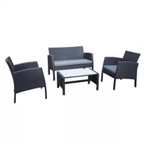 MAXPHIL living - Loungegruppe Venezia Komplettset 4-teilig - Anthrazit MAXPHIL living - Loungegruppe Venezia Komplettset 4-teilig - Anthrazit