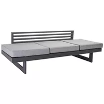 Stern Gartenbank - Liege Holly Aluminium anthrazit mit Kissen grau meliert Stern Gartenbank - Liege Holly Aluminium anthrazit mit Kissen grau meliert