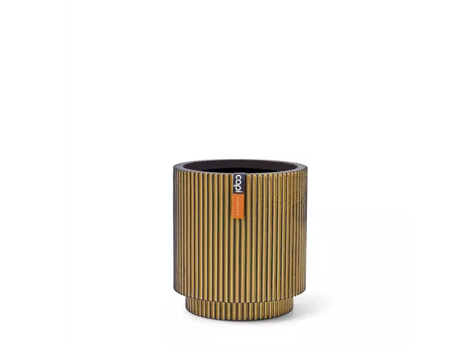 23x25 schwarz/gold - Gefäß zylinder Groove