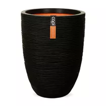 46x58 schwarz - Gefäß Elegant niedrig Rib NL