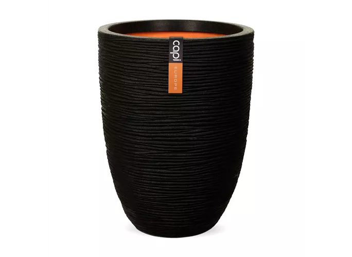 46x58 schwarz - Gefäß Elegant niedrig Rib NL