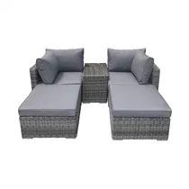 MAXPHIL living - Loungegruppe Caorle 5-teilig inkl. Polster, grau MAXPHIL living - Loungegruppe Caorle 5-teilig inkl. Polster, grau