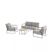 4 Seasons Outdoor - Loungegruppe Coast 4-teilig, grau