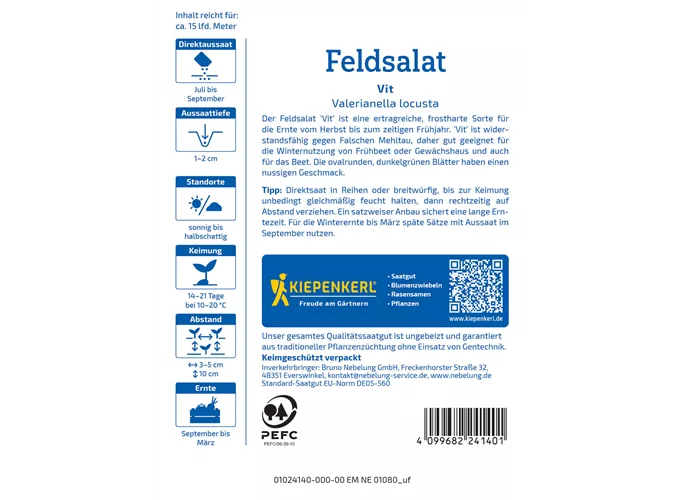 Kiepenkerl Saatgut - Feldsalat Vit