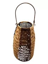 braun/khaki, D17xH26 cm - Solar-Laterne