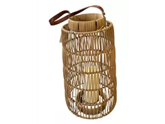 braun, D25xH45 cm - Laterne mit LED-Kerze