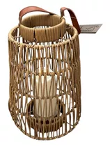 braun, D23xH35 cm - Laterne mit LED-Kerze