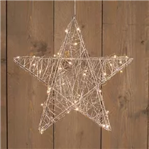 LED Stern - Metallisch 40 cm 35L warmweiß