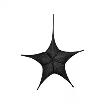 Gehlmann - Metallstern mit Stoffbezug schwarz, 110 cm