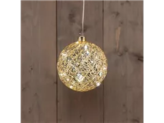 12 cm Mercury Gold - Glaskugel LED