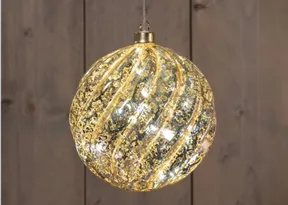 15 cm Mercury Gold - Glaskugel LED