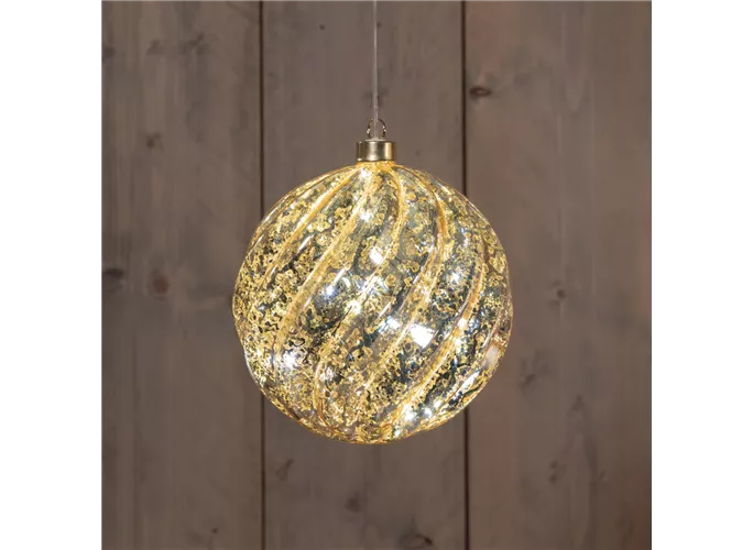 15 cm Mercury Gold - Glaskugel LED